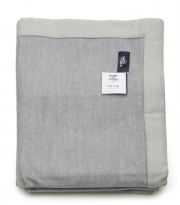 LIMA_PE_220 Плед-покрывало 220/240 серый 100% шерсть мериноса, 230 г/м2 Blanc des Vosges