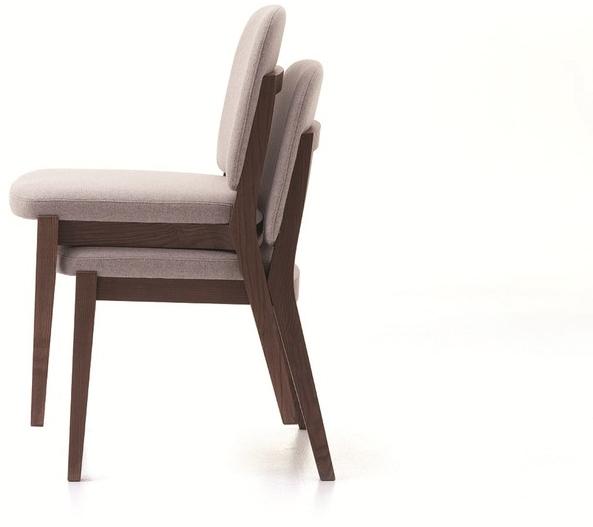 Very Wood Штабелируемый стул из ткани Chelsea sun-id-1386017 - Вид №1