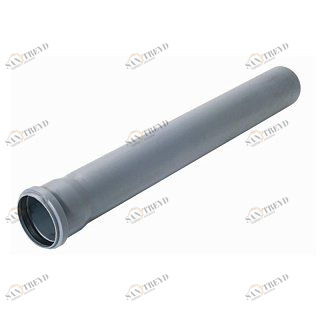 Канализационная труба 110 х 3000 Sinikon с раструбом (серая) 500095
