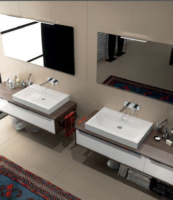 MANHATTAN11 Комплект мебели cm 152,4 + 152,4 Berloni Bagno 42970 - Вид №4