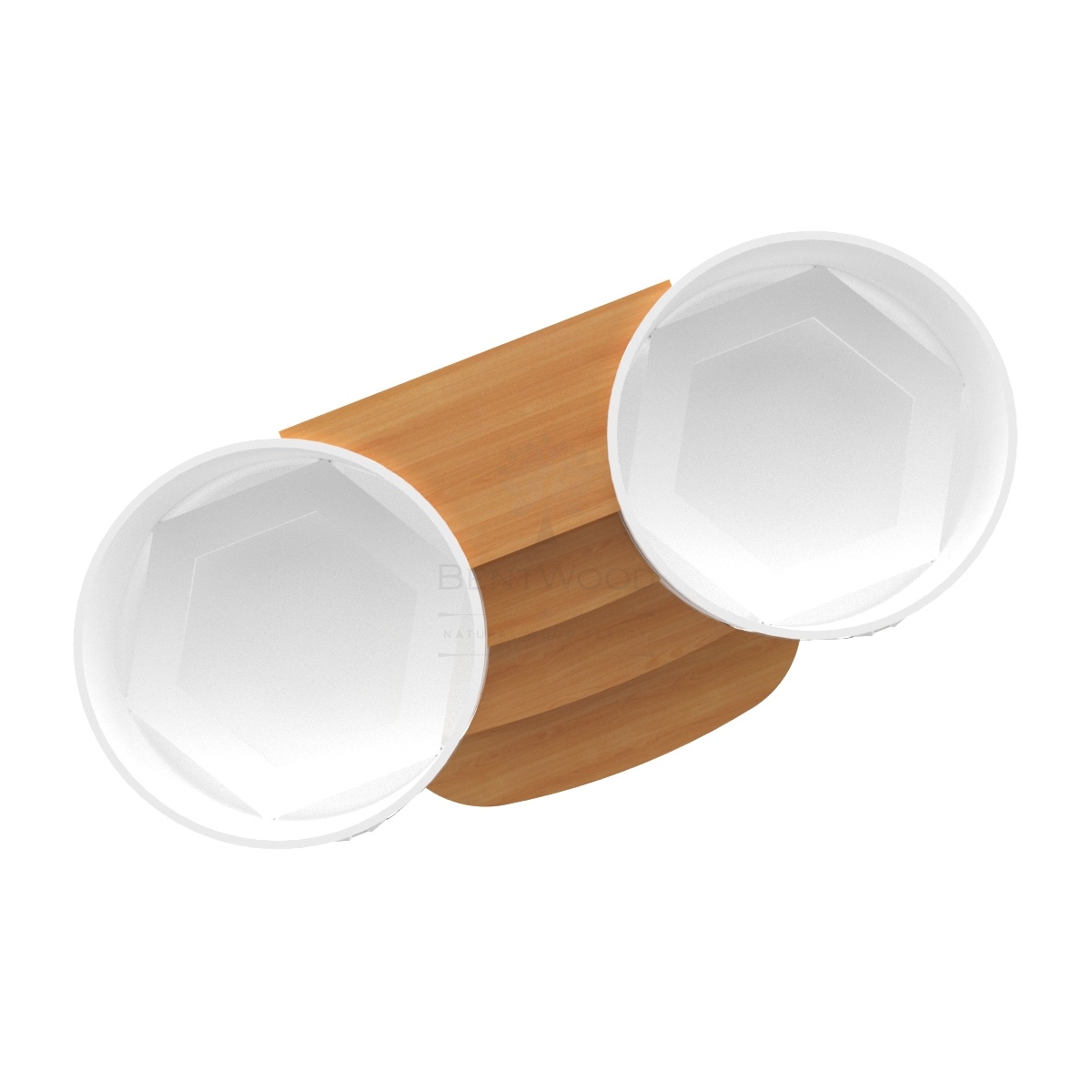 2083 Подиум на 2 купели D 1,5 лиственница натуральная Alyarus  - Вид №2