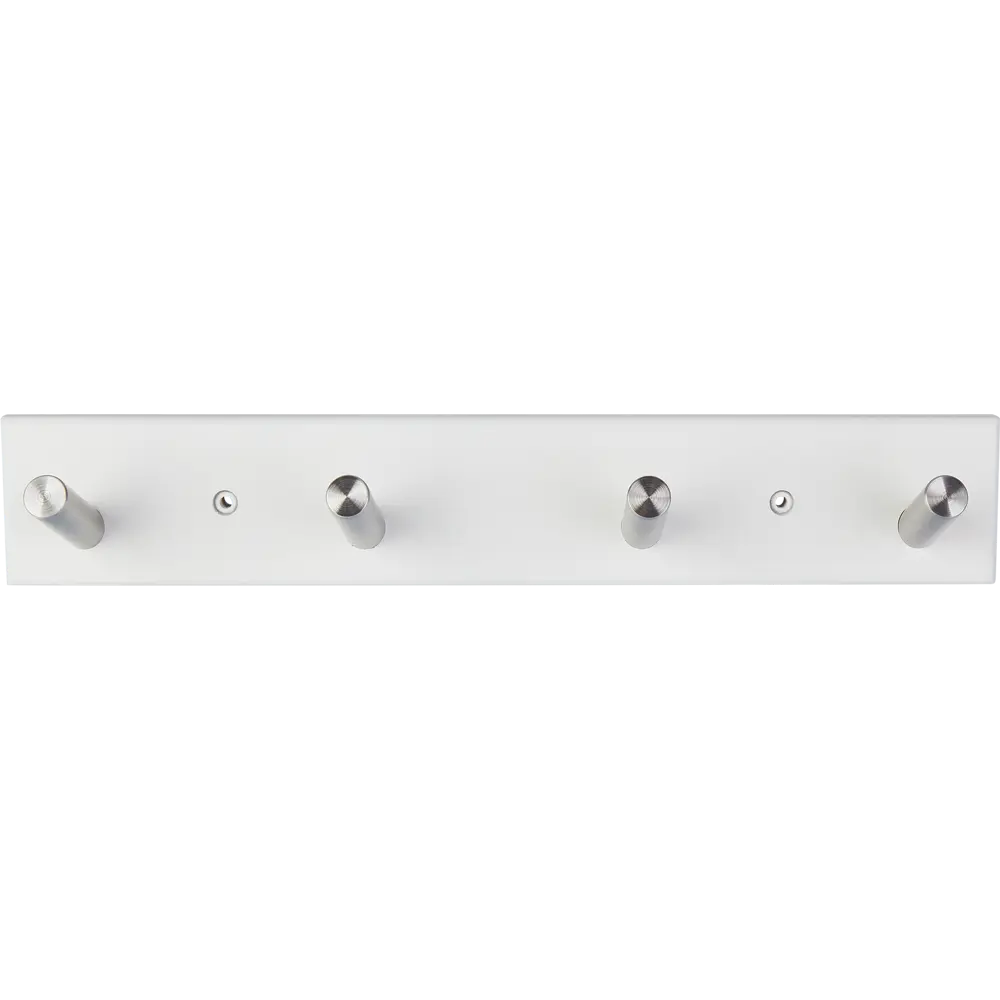 Вешалка настенная 4 крючка Koloro 36x6x6.5 см цвет белый 89388845 STLM-2108297 Santreyd Emma - Вид №1