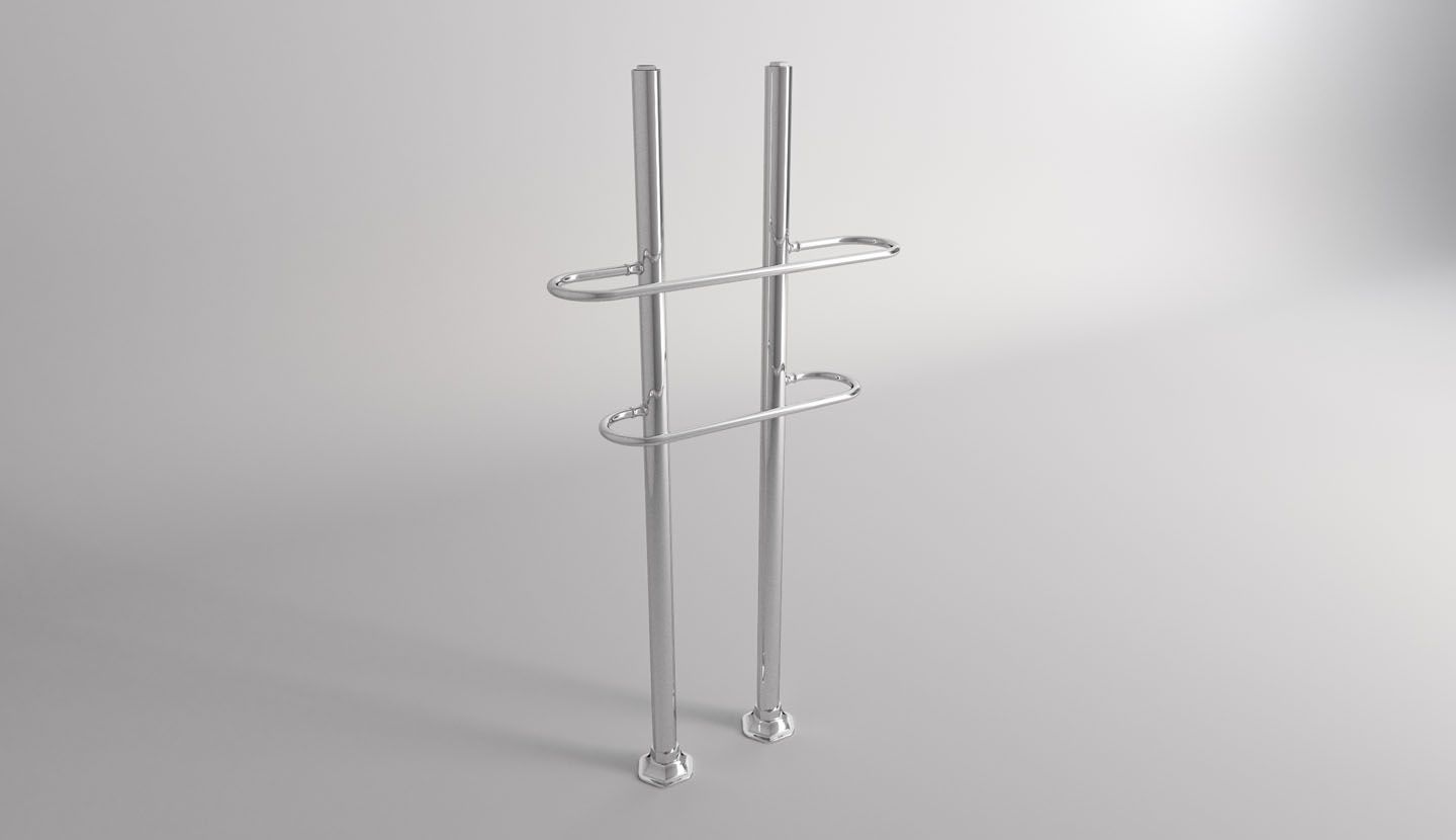 Смеситель для ванны с 2 отверстиями с ручным душем Park Avenue Белый ARCH-00101354 - Вид №5