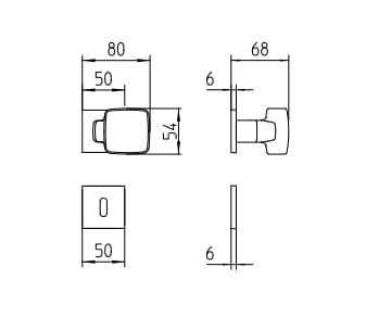 Латунная ручка Mandelli1953 Carré ARCH-00100857 - Вид №4