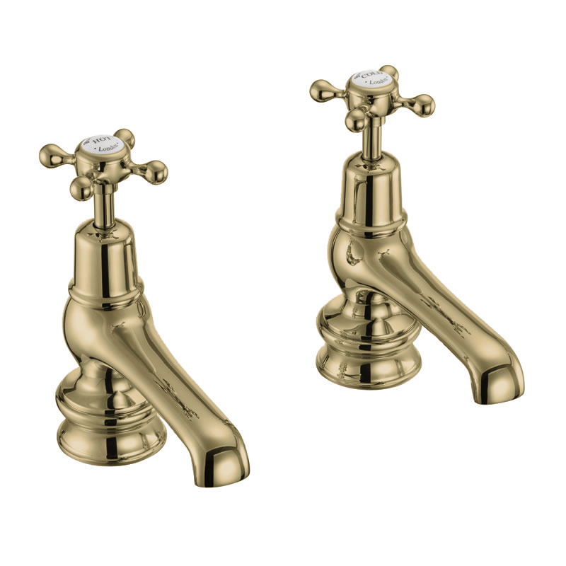 Burlington Кран для бассейна Claremont Regent 5 " Четверть оборота с белым акцентом в никеле CLR2-QT NKL  - Вид №4