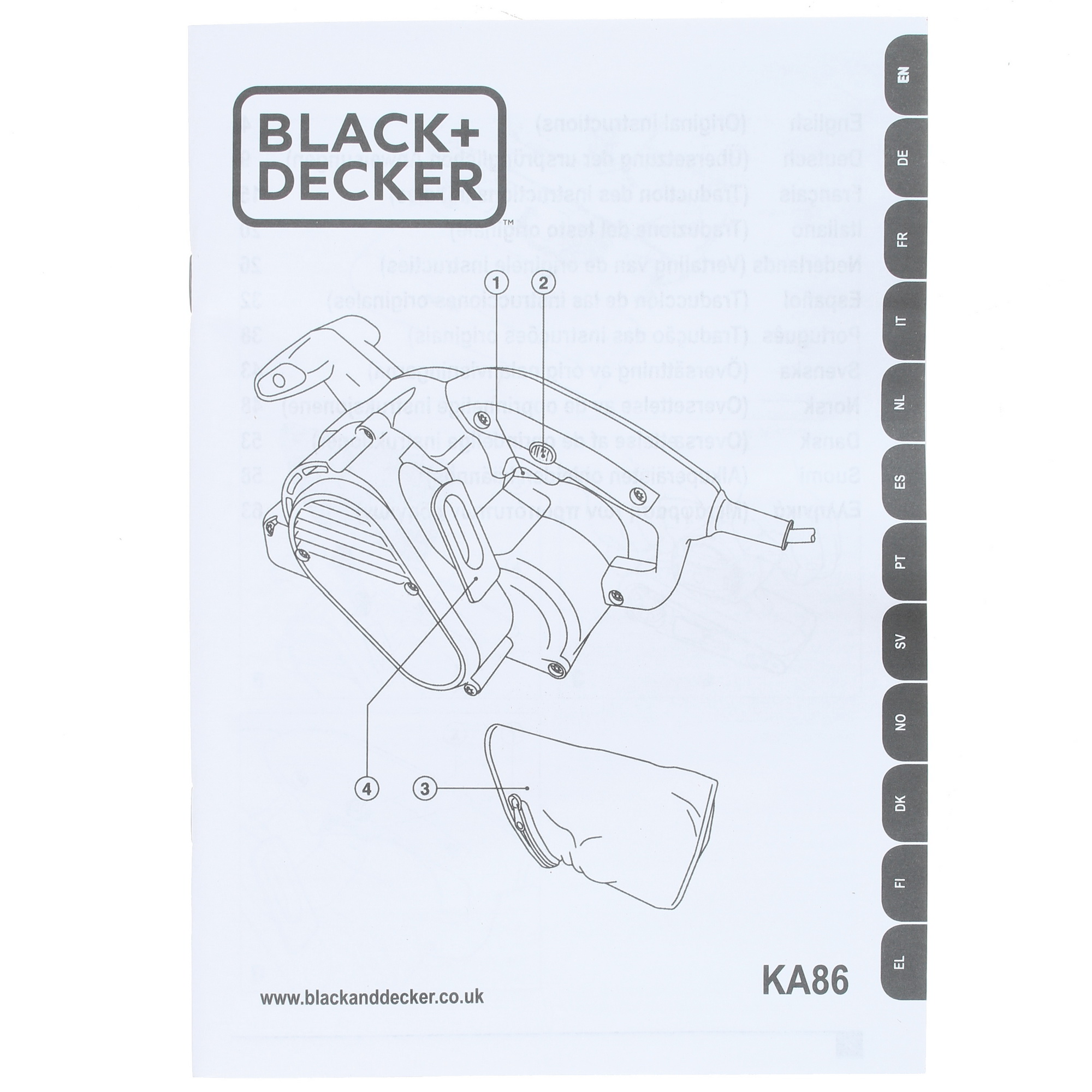 Ленточная шлифмашина Black&Decker KA86 1083154 Black+decker STDN-0023445 - Вид №7