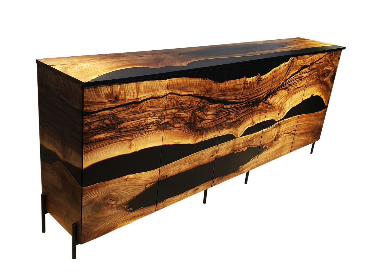 Шкаф из орехового дерева и смолы с распашными дверями Legnor LEG2408756 ARCH-00108510 - Вид №3