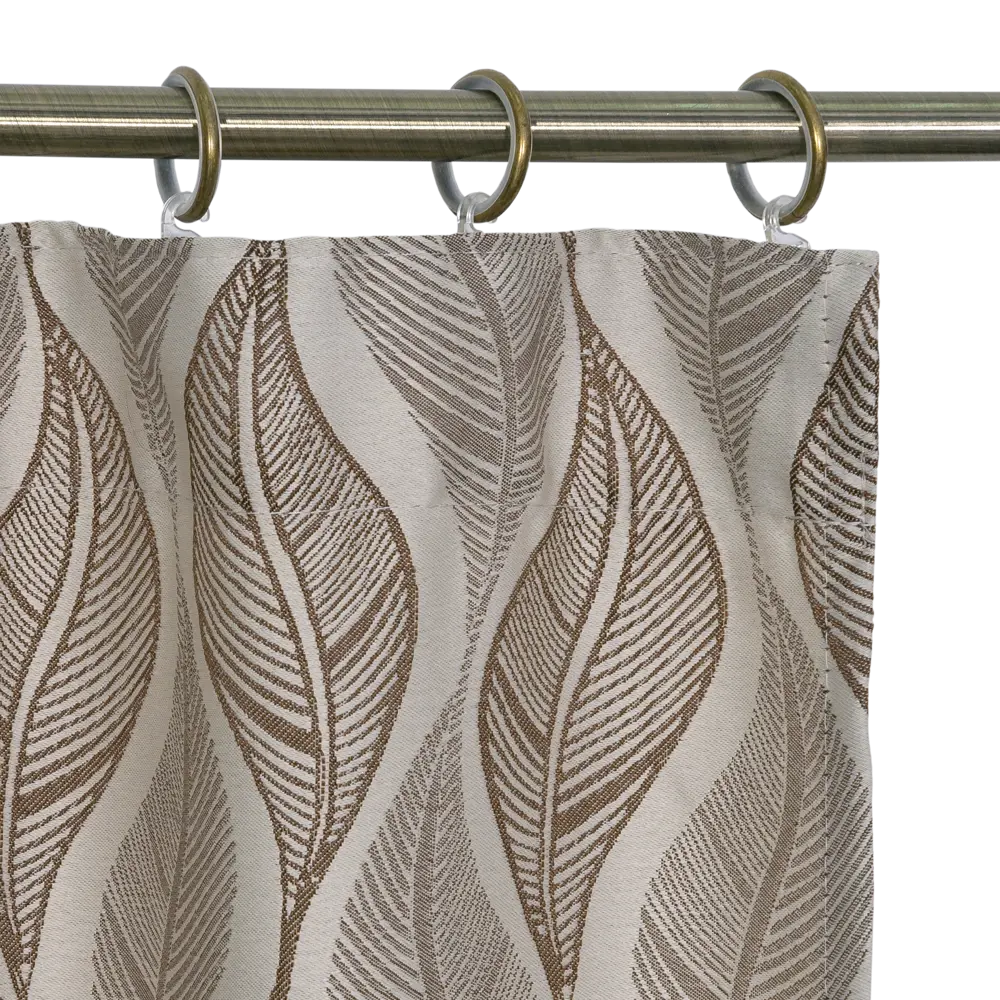 Штора на ленте «Листья» 160х260 см цвет коричневый WITERRA STLM-2209845 - Вид №3