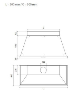 Настенный стальной вытяжной шкаф