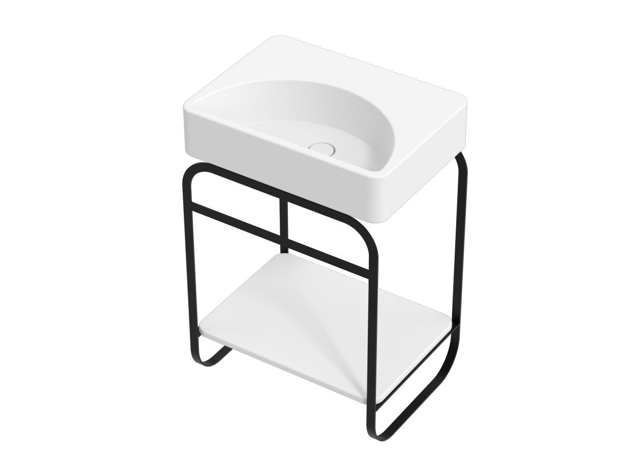 Раковина из нержавеющей стали со встроенной раковиной Alice Ceramica Lunaris ARCH-00019751