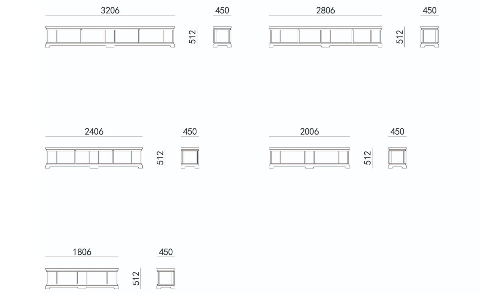 МДФ низкий ТВ шкаф HC28 maison Strata ARCH-00005458 - Вид №1