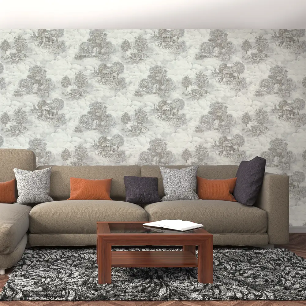 Обои флизелиновые Malex Desing «Ротонда» серые 1.06 м 4104-5 82559265 STLM-2096015 МОСКОВСКАЯ ОБОЙНАЯ ФАБРИКА - Вид №2