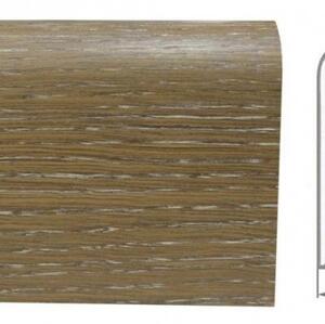 Плинтус Ashton Венеция Шпонированный Дуб (Рельефная) 2400х83 мм.