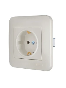 ASTI Розетка с/з ПБТ жемчужно-белый