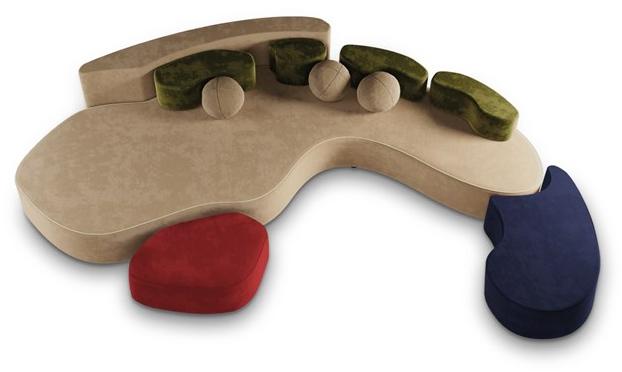 Malabar Изогнутый бархатный диван sun-id-1371500 - Вид №2