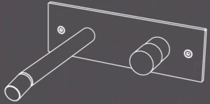 Radomonte Смеситель для биде, однорычажный, настенный из нержавеющей стали, без сливной Hiro Hir19