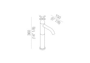 Латунный однорычажный смеситель для раковины Agape Memory ARCH-00007768 - Вид №2