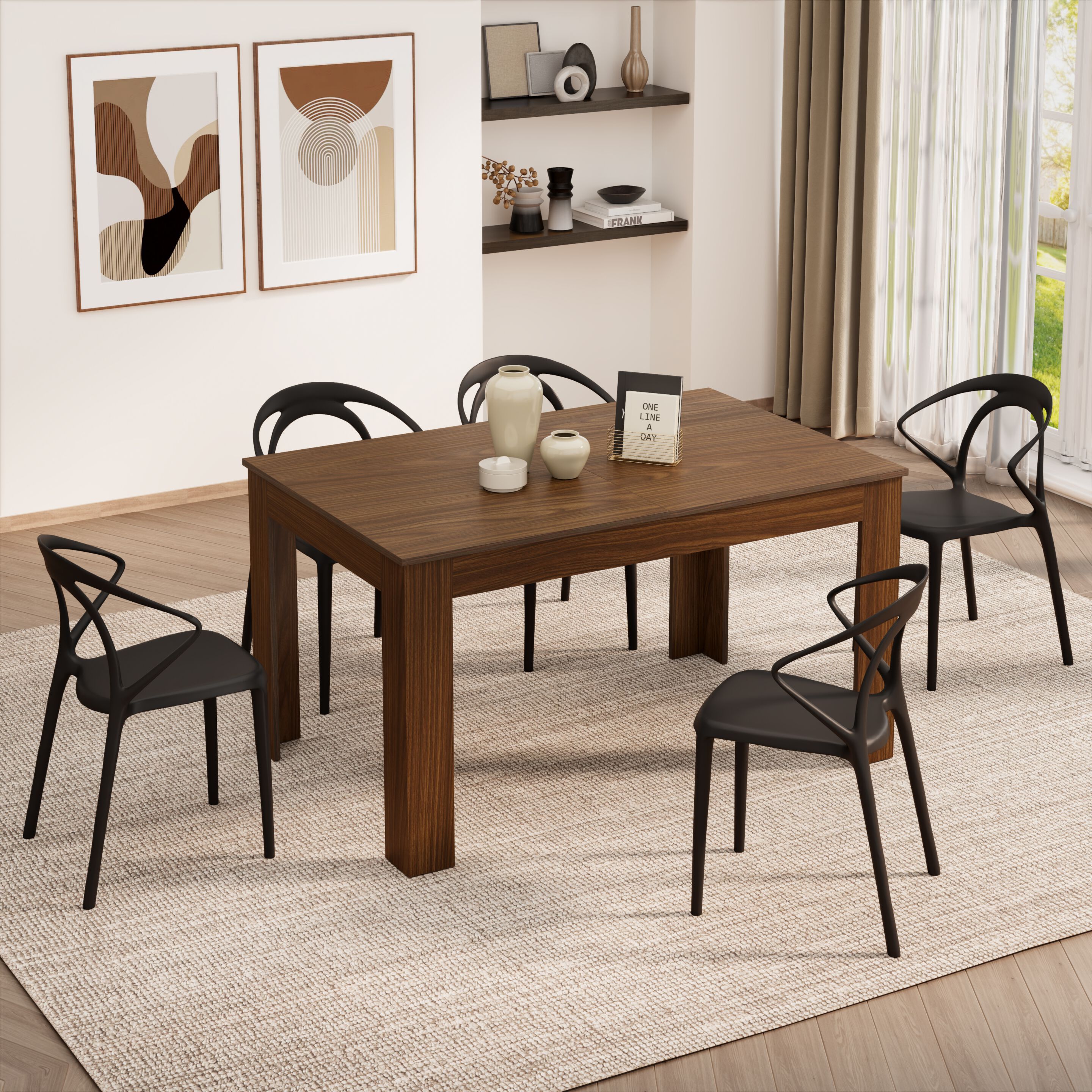 Прямоугольный выдвижной стол для кухни в меламине Mobili Fiver Easy ARCH-00064718 - Вид №61