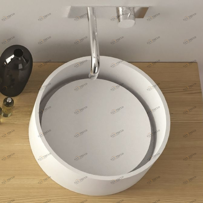 LJ070140 Накладная раковина на столешницу  овальная MOMA Design 