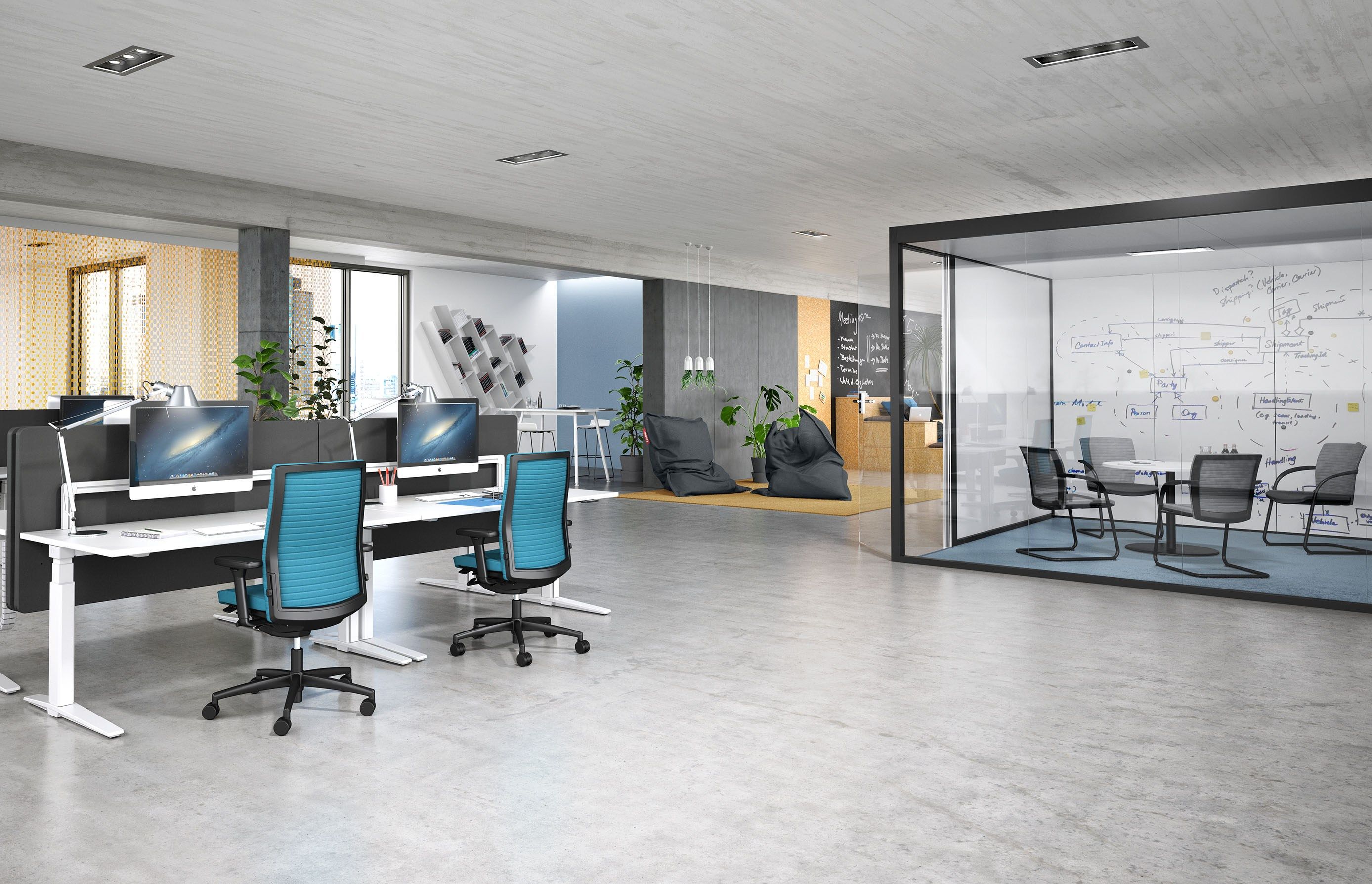 Офисное кресло с колесами и подлокотниками с 5 спицами König Neurath Okay II ARCH-00009520 - Вид №2