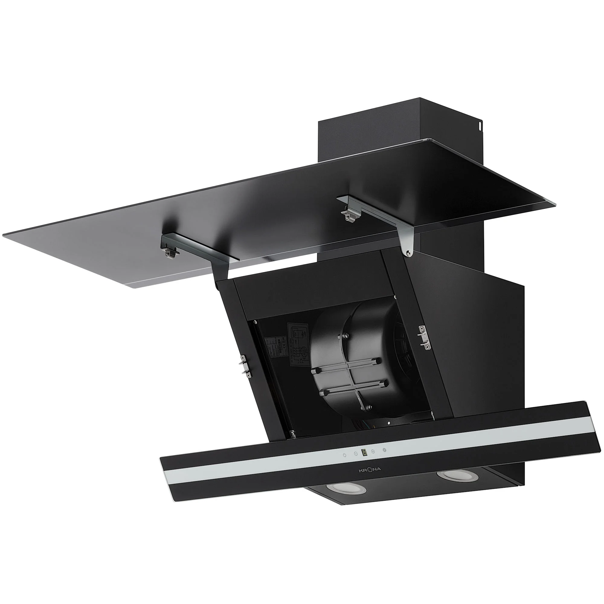 9214323 Вытяжка наклонная KRONA IRMA A 900 black S черный/серебристый KRONA1 STDN-0144565 - Вид №3