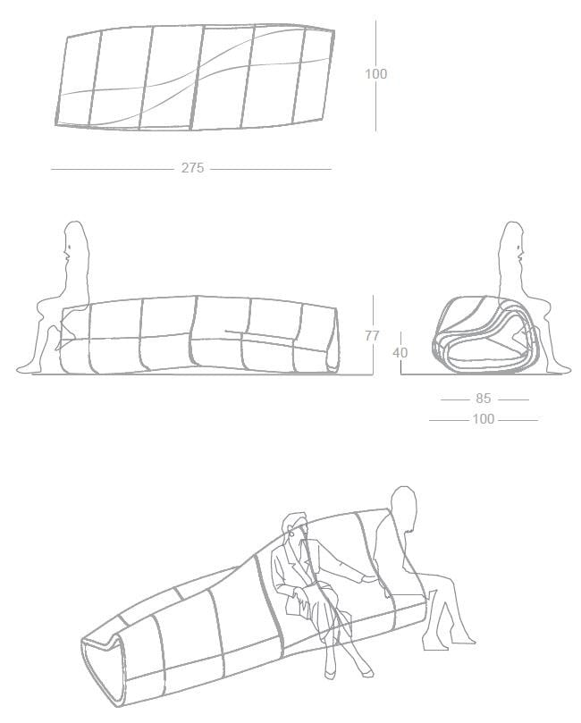 Реконструированная каменная скамья со спинкой Viscio Urban Design ROLL ARCH-00135413 - Вид №5