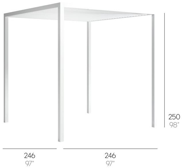 GANDIABLASCO Отдельностоящая алюминиевая пергола с регулируемыми жалюзи Pergola sun-id-1375830 - Вид №2