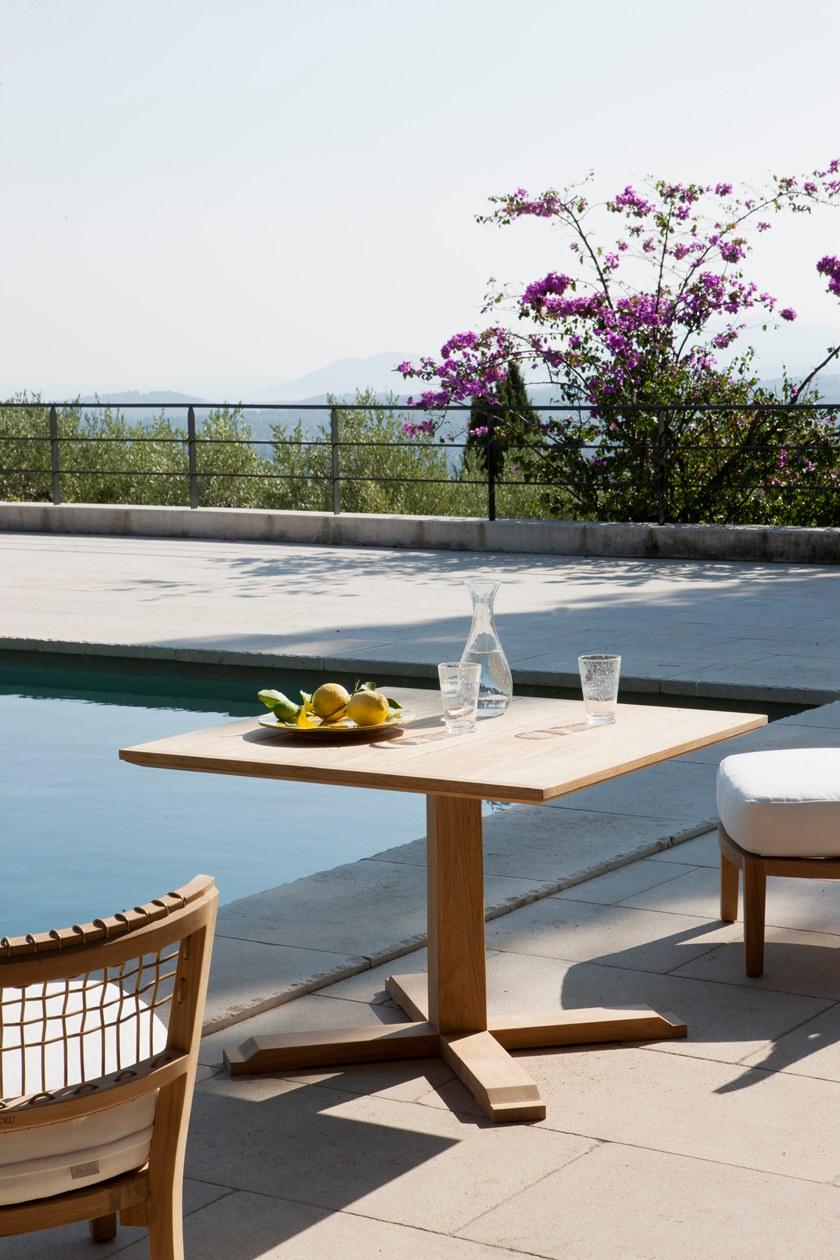 Unopiù Квадратный стол из тика с основанием 4 звезды Synthesis Tasyqb - Вид №3