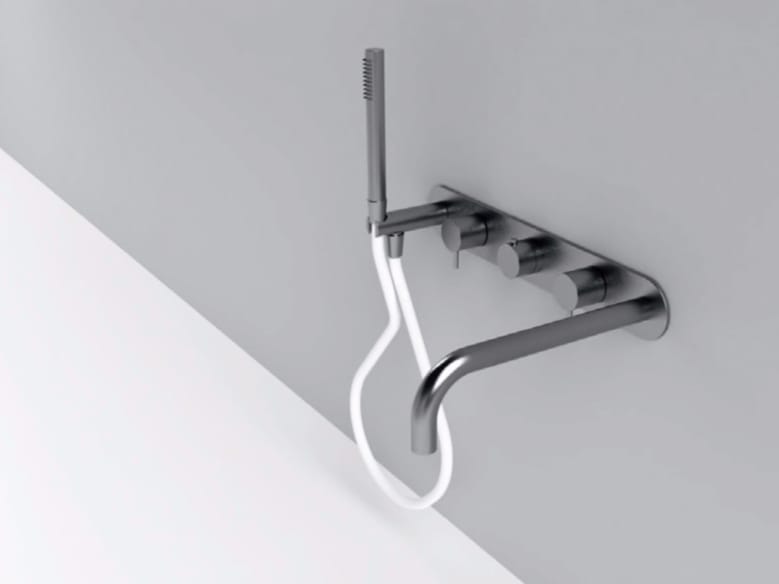 Термостатический смеситель для ванны из нержавеющей стали с ручным душем Rexa MAE ARCH-00143886