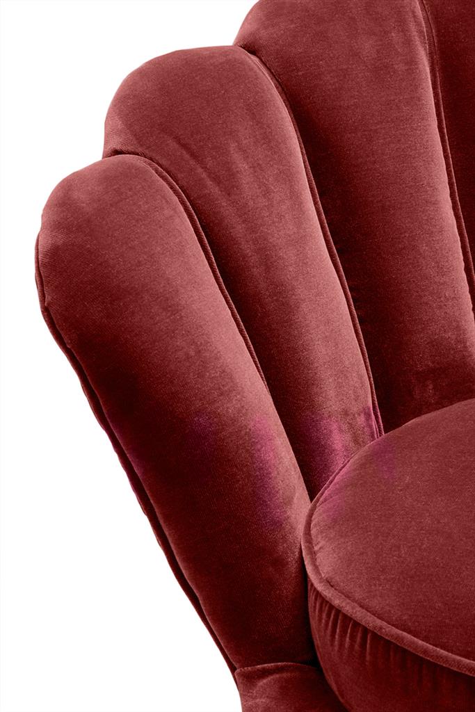 Кресло круглое бордовое с фигурной спинкой Trapezium от Eichholtz EICHHOLTZ ДИЗАЙНЕРСКИЕ 247937 Бордовый  - Вид №3