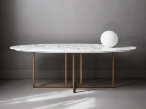 Meridiani Овальная консоль из мрамора