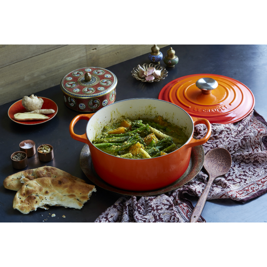 Кастрюля чугунная Le Creuset, Ø24 см, оранжевая 21177240902430 - Вид №2