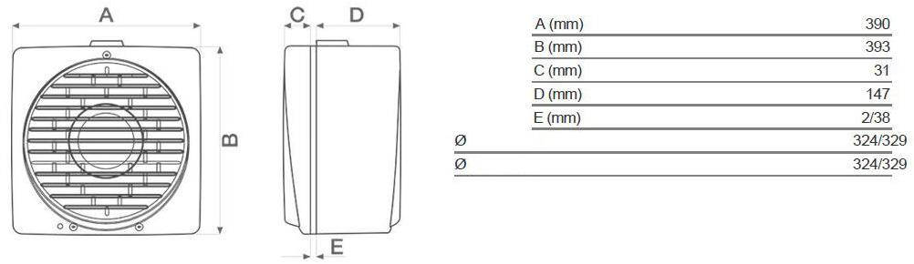 Vortice Осевой вентилятор настенный / стеклянный Vortice vario 12415 - Вид №3