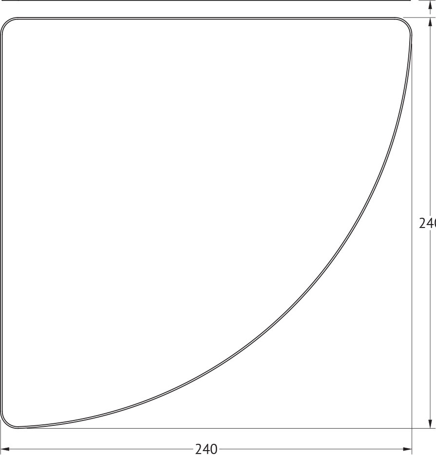 ASP 010 Полка угловая 24 cm ARTWELLE Universell - Вид №1
