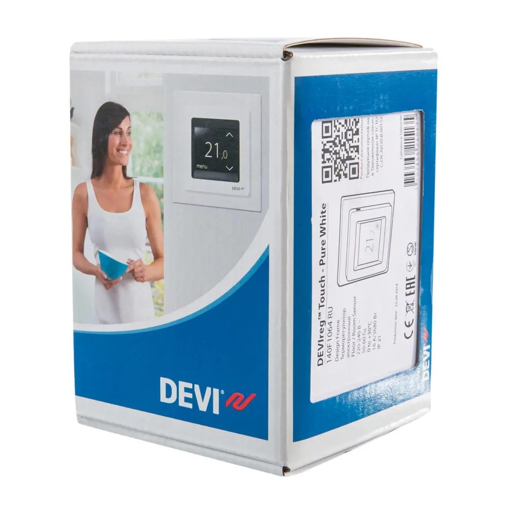 Терморегулятор для теплого пола Devireg Touch электронный программируемый цвет белый 14327750 STLM-2115557  - Вид №2