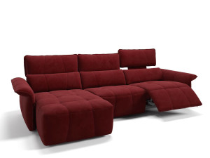 Тканевый диван с полуостровом