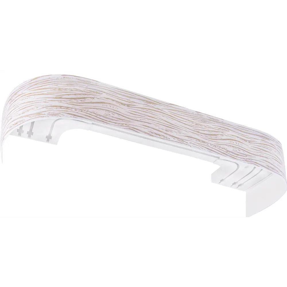 Карниз трехрядный составной Эдельвейс 300 пластик цвет бежевый DOMLEGRAND STLM-2179938