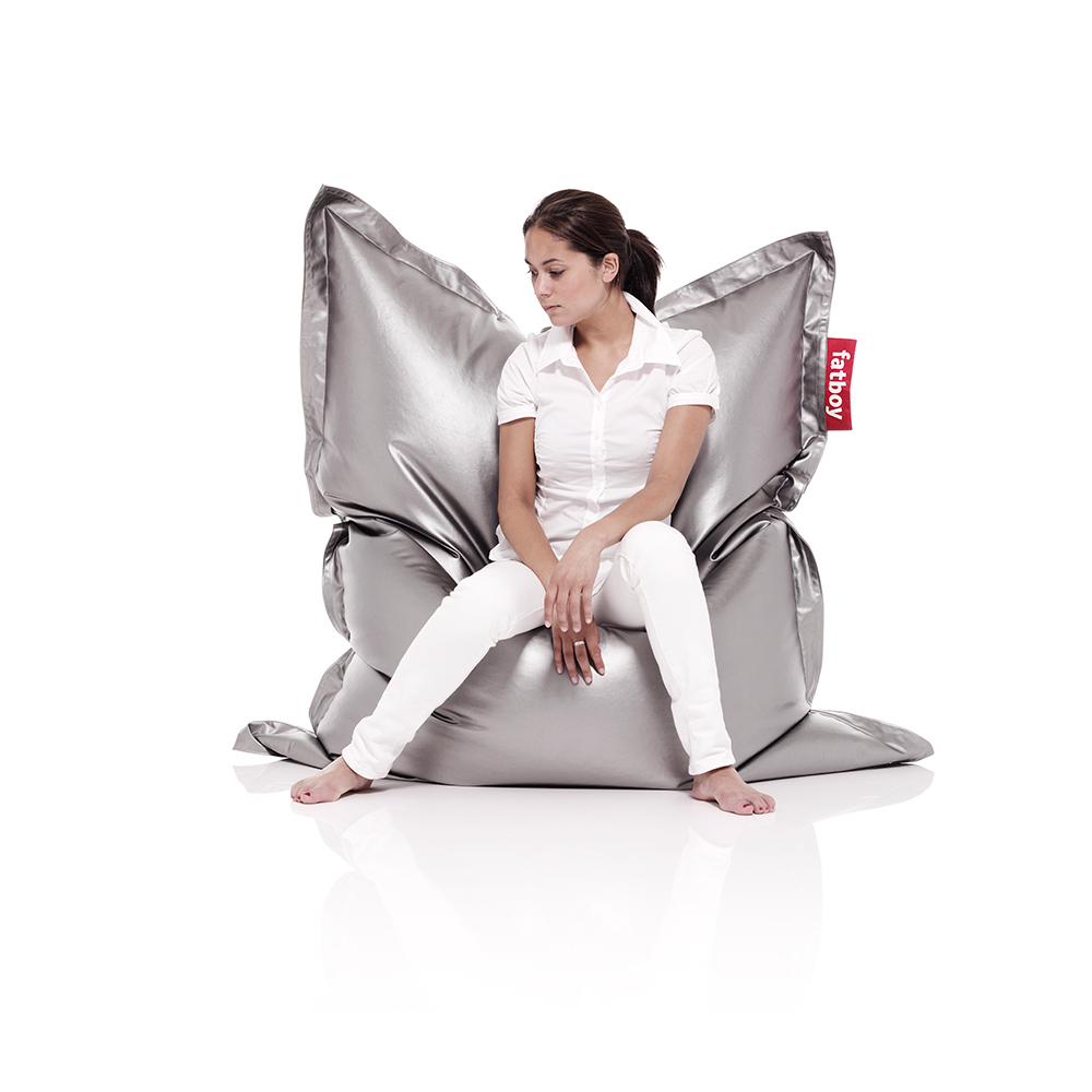 Кресло-мешок Fatboy the original глянцевое серебристое 9000126 - Вид №2
