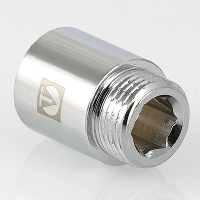 VTr.198.C.0450 Фитинг резьбовой – удлинитель хромированный Valtec 1/2" х 50 мм  - Вид №1