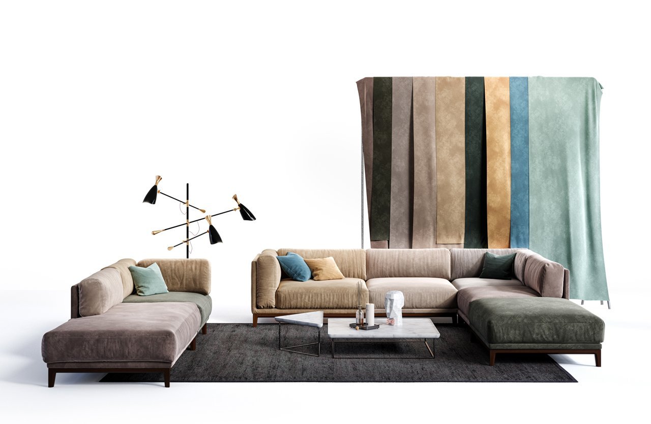 Диван Case прямой серый велюр THE IDEA ДИЗАЙНЕРСКИЕ 210541 Серый  - Вид №5