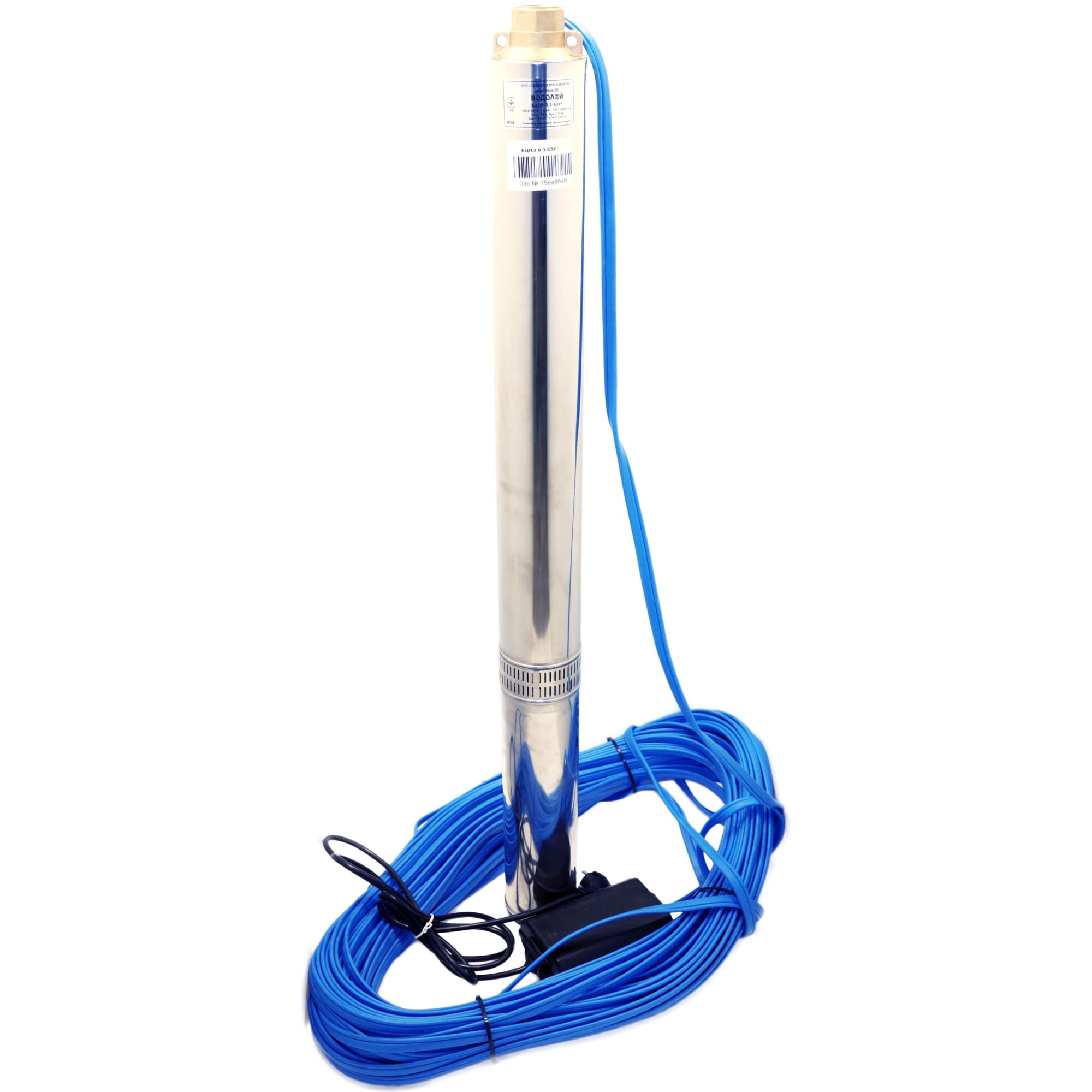 86929545 Насос садовый скважинный Водолей БЦПЭ 0,3-63У, кабель 63 м, 1200 л/час Santreyd  - Вид №1