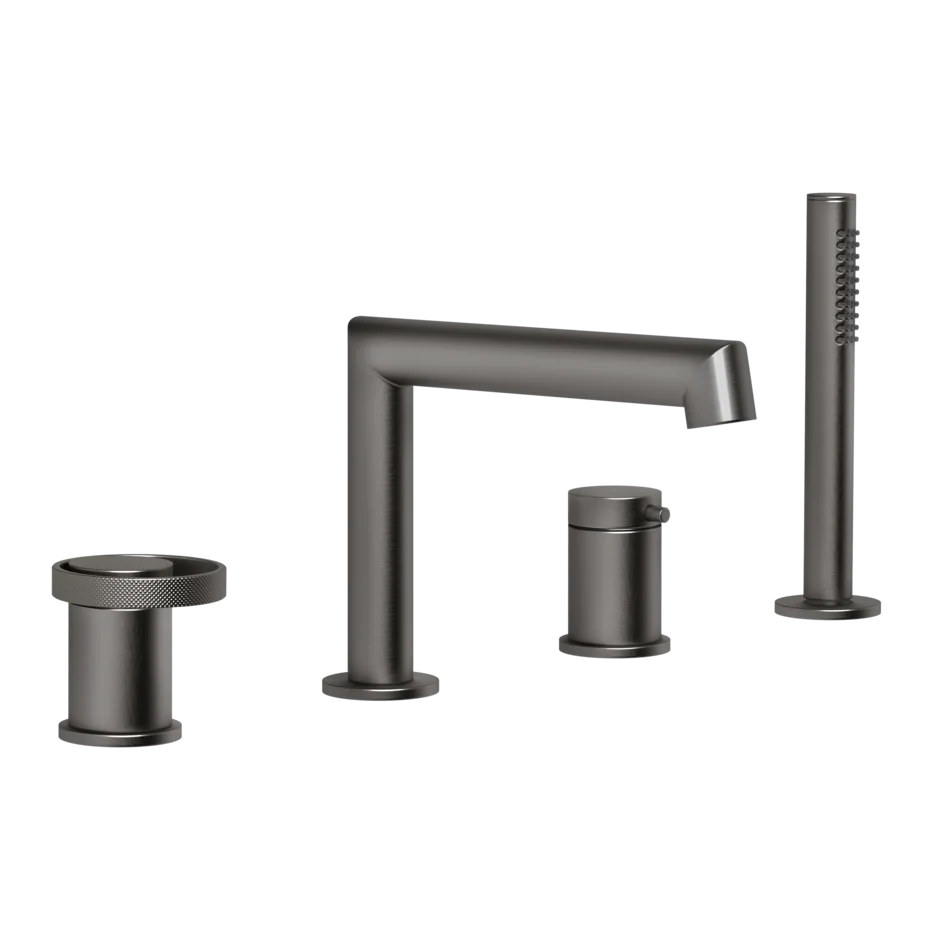 Смеситель для ванны 63337 707 Gessi Anello ЧЕРНЫЙ МЕТАЛЛ BR. PVD 63337707