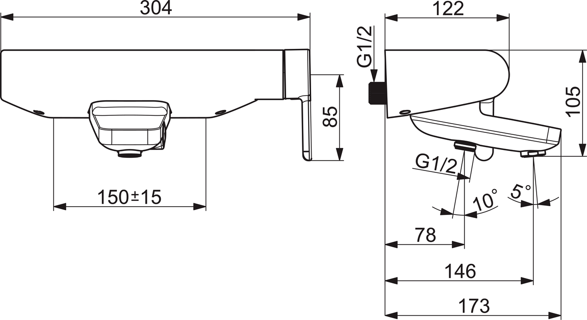 Oras 3040U Cмеситель для ванны и душа 3040U Inspera Хром  - Вид №1