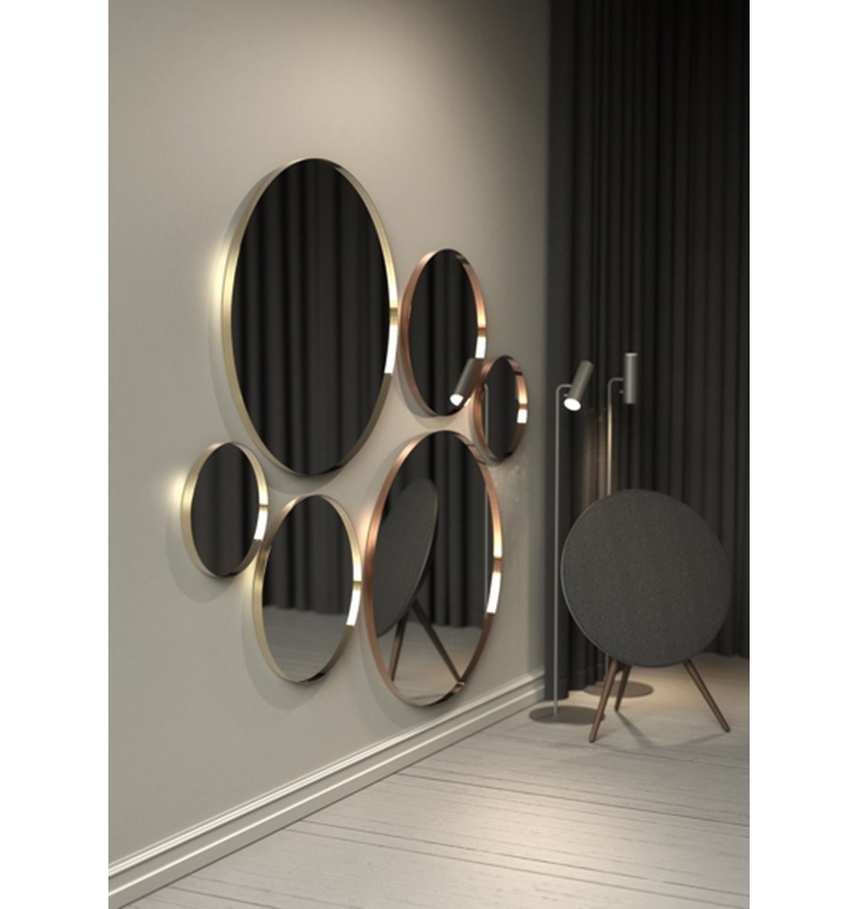 FROST Зеркало круглое 4134, Ø40cm » медь Нержавеющая сталь Медь U4134-C  - Вид №2