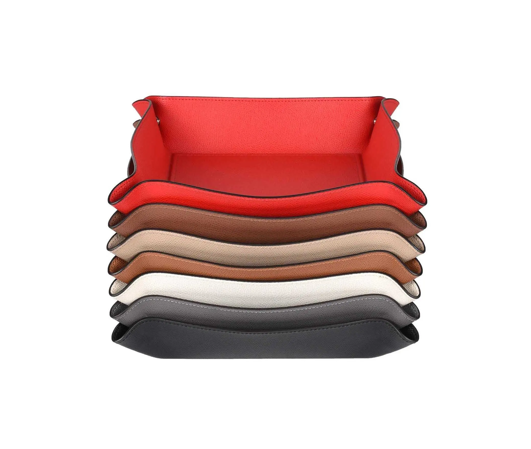 Квадратный поднос для мелочей - 22X22 см / тканая кожа_coffee Pinetti 00.1129.061.015 - Вид №6