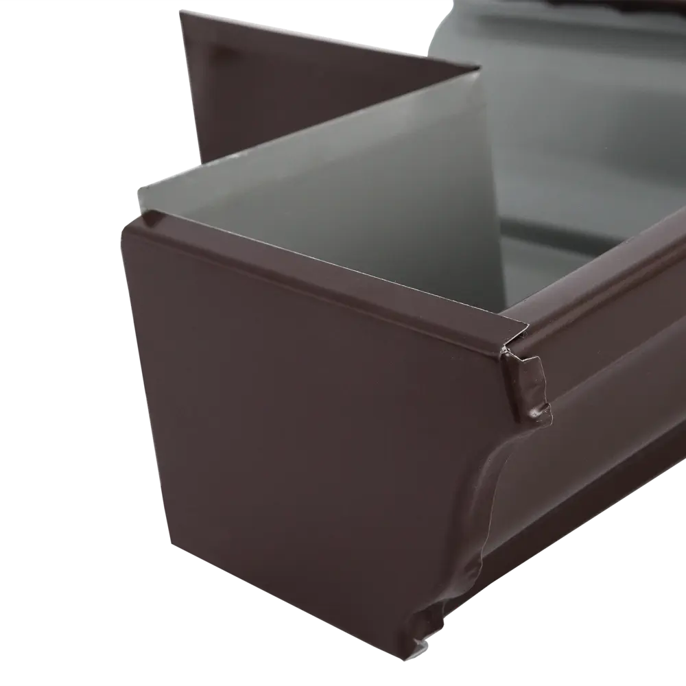 Заглушка желоба левая 120x86 мм цвет коричневый 81933288 STLM-2200303 ЮГ-ПРОФИЛЬ  - Вид №2