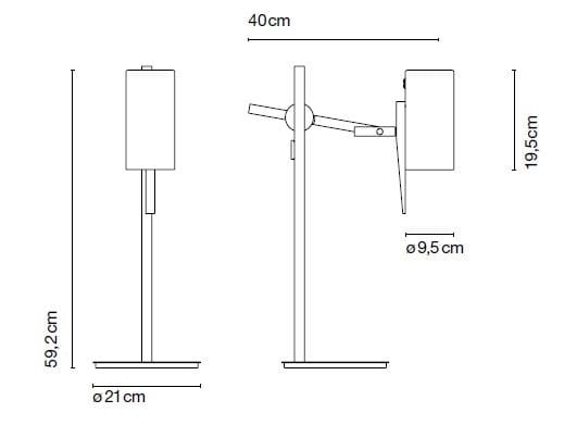 Настольная лампа из металла и дерева Marset Scantling ARCH-00071961 - Вид №3