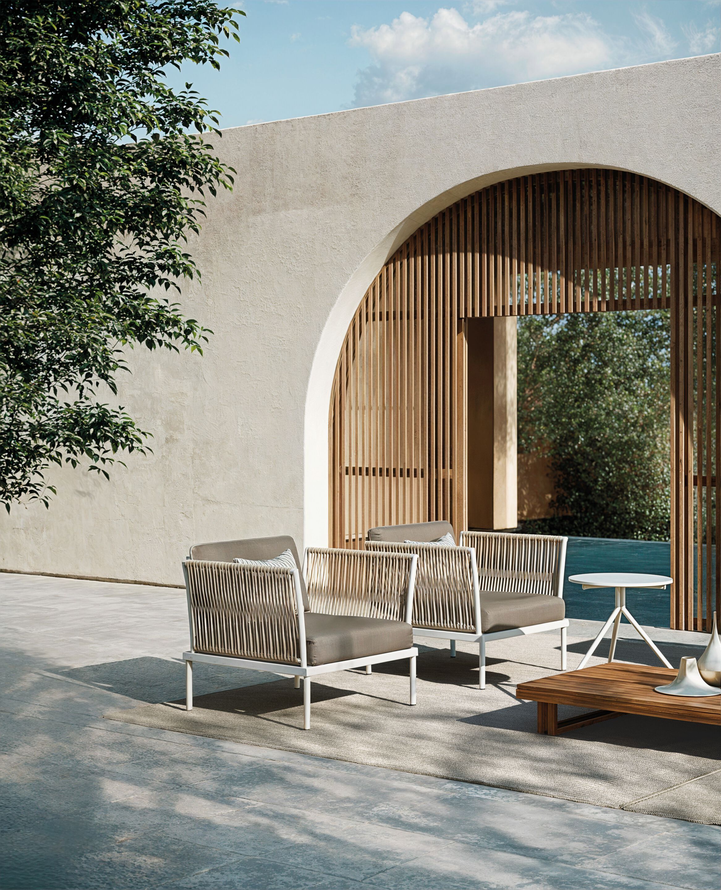 Тканевое садовое кресло с подлокотниками Atmosphera ARCH-00142380 - Вид №2