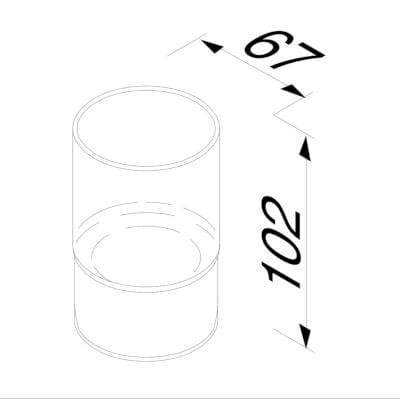 Стеклянный держатель зубной щетки Geesa Nemox ARCH-00131805 - Вид №2