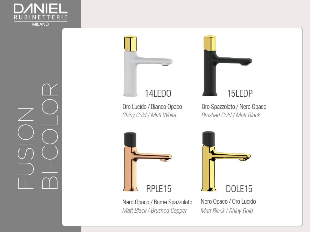 Латунный встраиваемый однорычажный смеситель для душа с пластиной Daniel Rubinetterie Fusion ARCH-00019155 - Вид №1